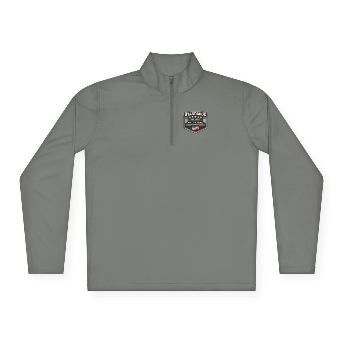 Standards "No Lowering" Quarter-Zip Pullover — Left Chest Badge
