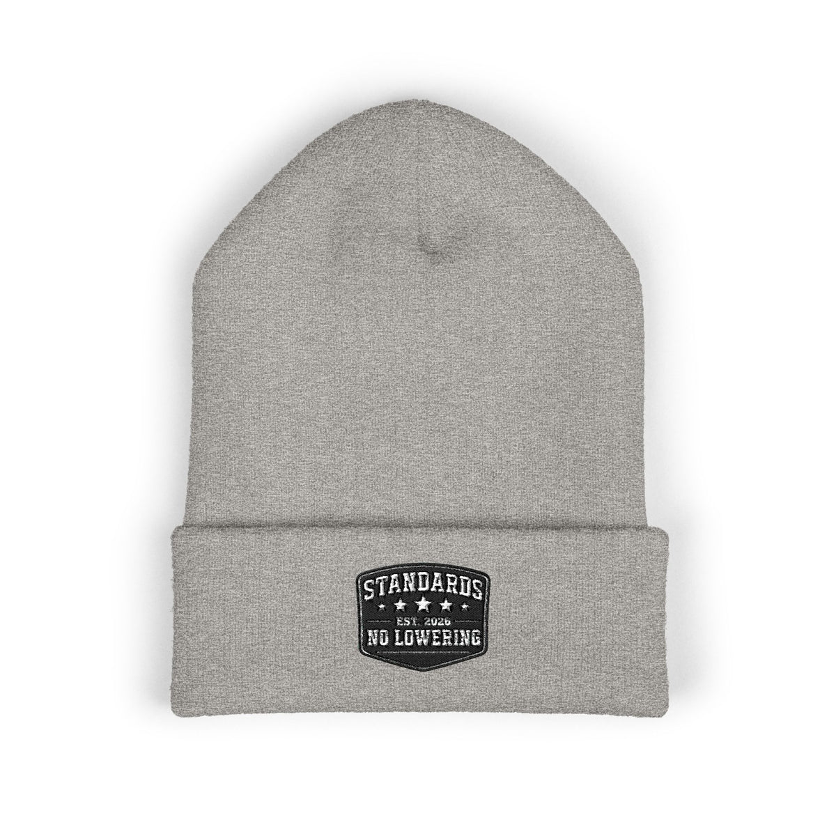 Standards "No Lowering" Embroidered Cuffed Beanie