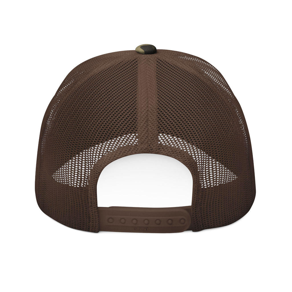 Camouflage Trucker Hat — Embroidered "Standards No Lowering" Patch