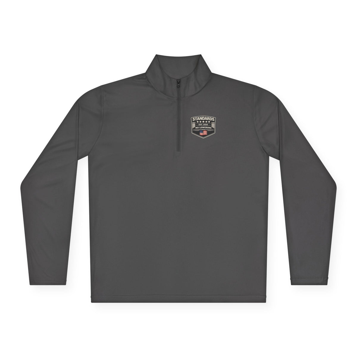 Standards "No Lowering" Quarter-Zip Pullover — Left Chest Badge