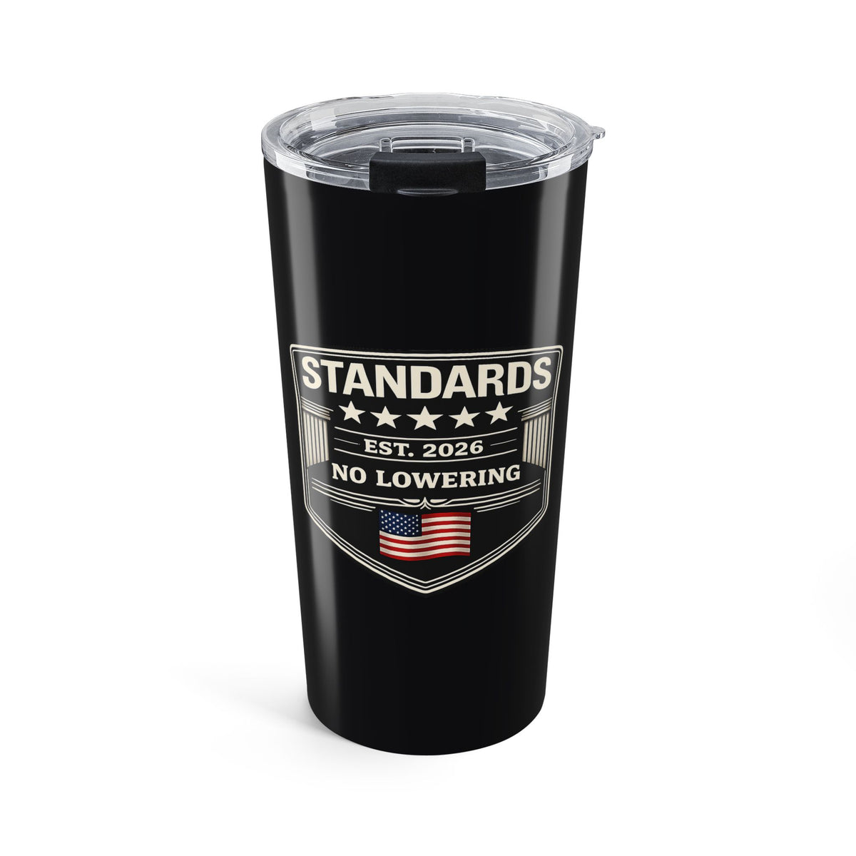 Standards "No Lowering" 20oz Insulated Tumbler — Black