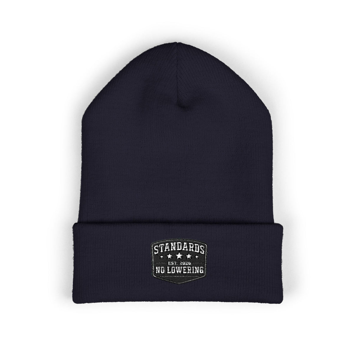 Standards "No Lowering" Embroidered Cuffed Beanie