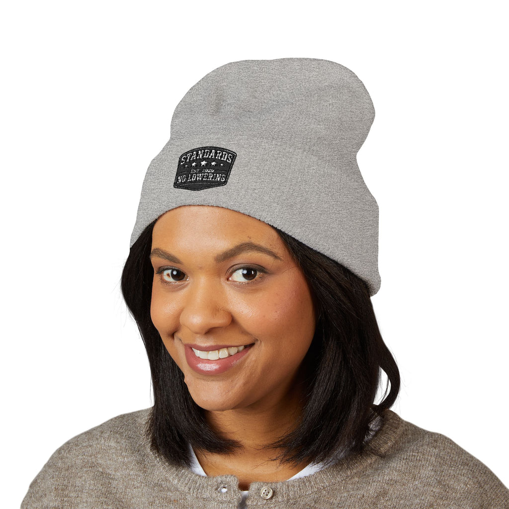 Standards "No Lowering" Embroidered Cuffed Beanie