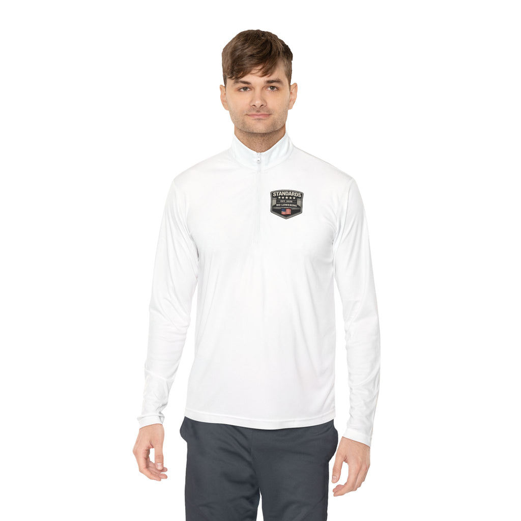 Standards "No Lowering" Quarter-Zip Pullover — Left Chest Badge