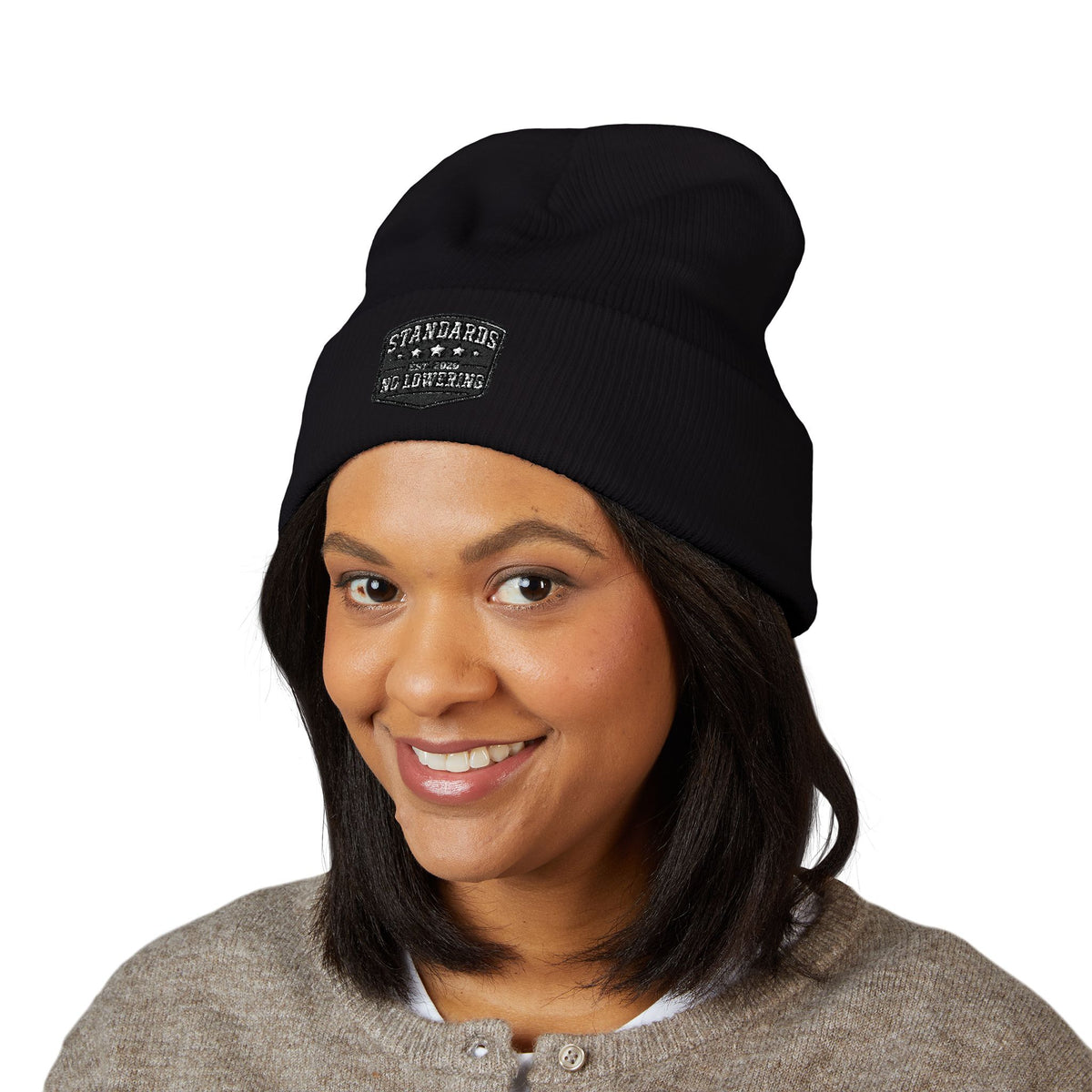 Standards "No Lowering" Embroidered Cuffed Beanie
