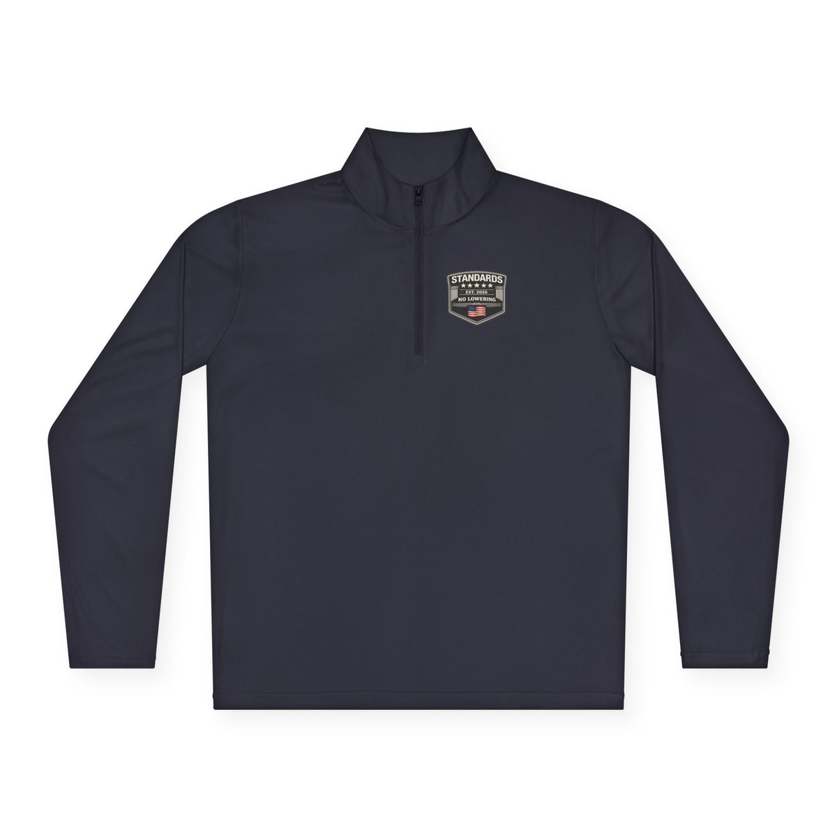 Standards "No Lowering" Quarter-Zip Pullover — Left Chest Badge
