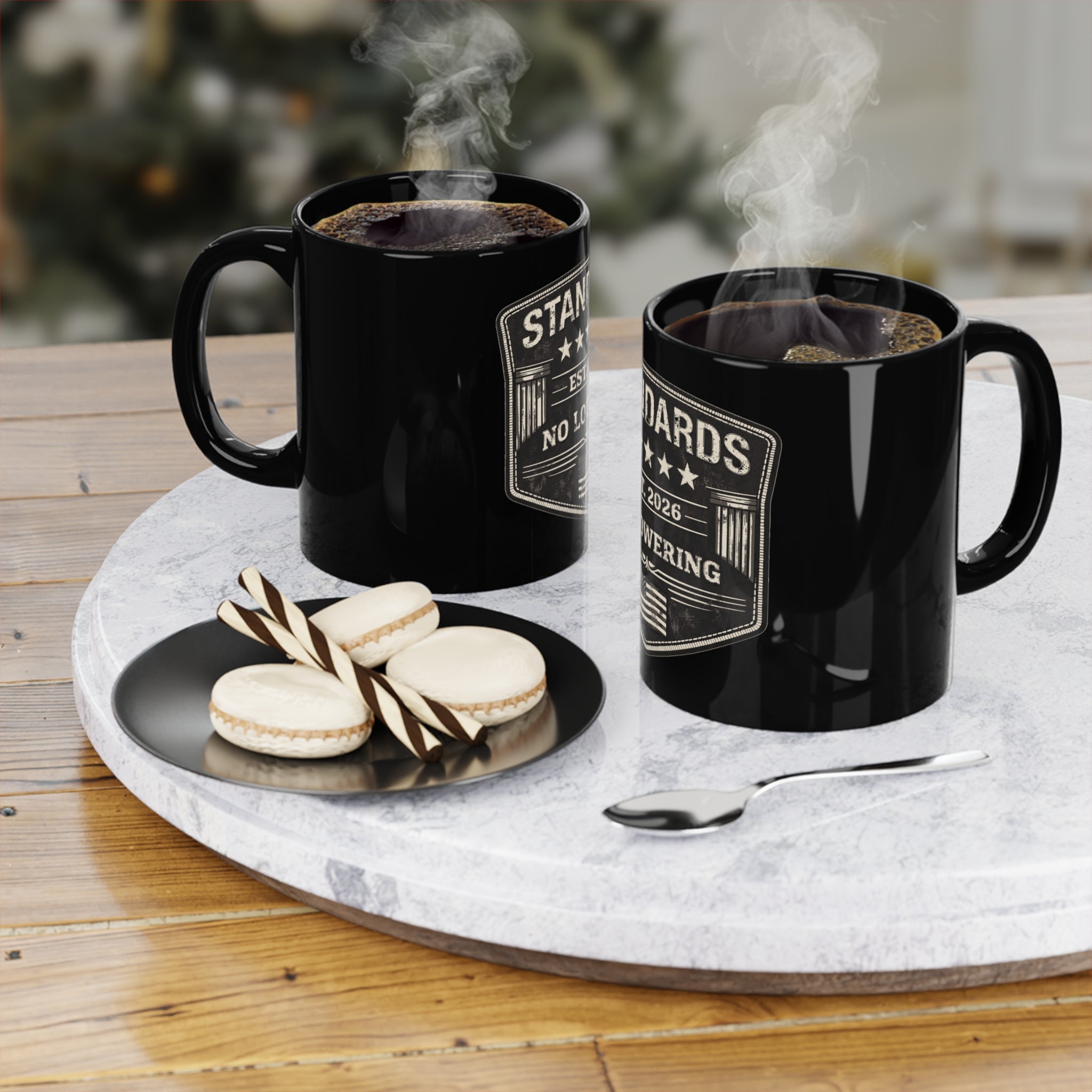 Standards Est. 2026 Coffee Mug — "No Lowering" Black 11oz