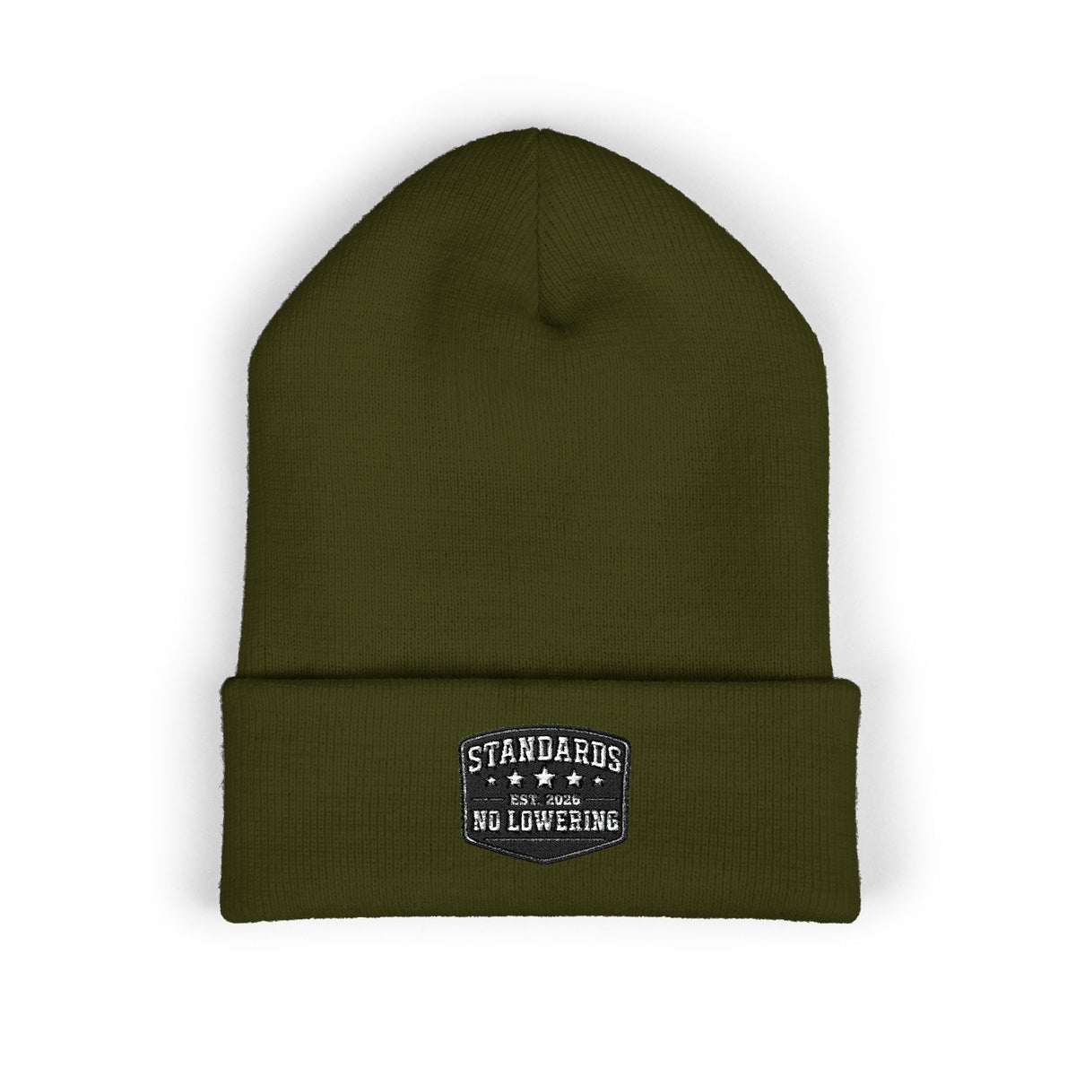Standards "No Lowering" Embroidered Cuffed Beanie