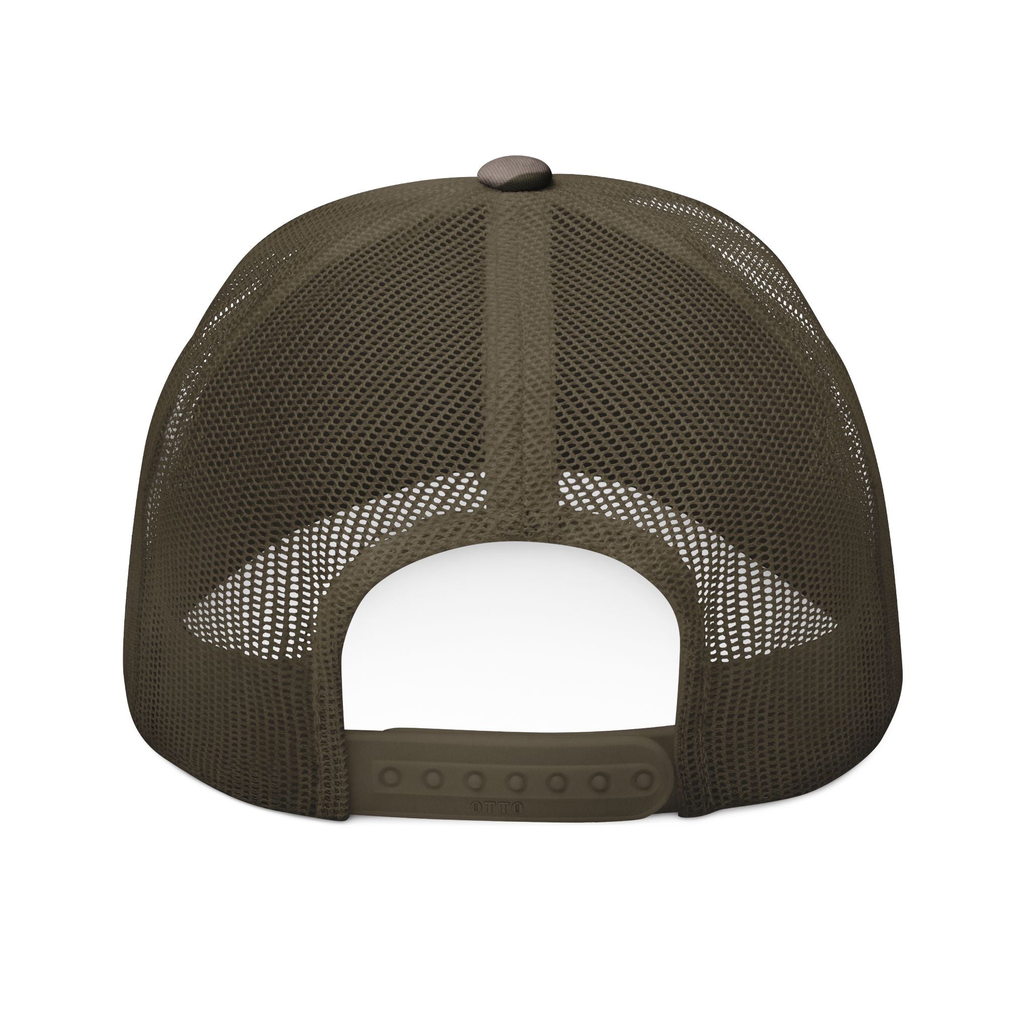 Camouflage Trucker Hat — Embroidered "Standards No Lowering" Patch