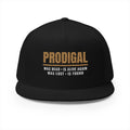 PRODIGAL Trucker Hat — Embroidered Flat Bill Snapback | Luke 15:24