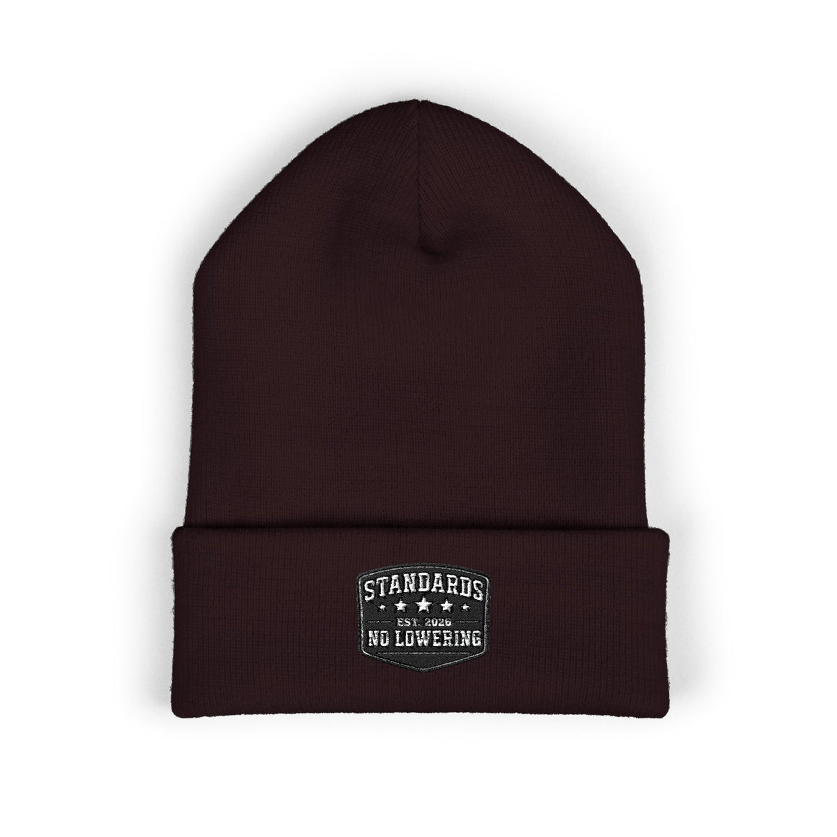 Standards "No Lowering" Embroidered Cuffed Beanie