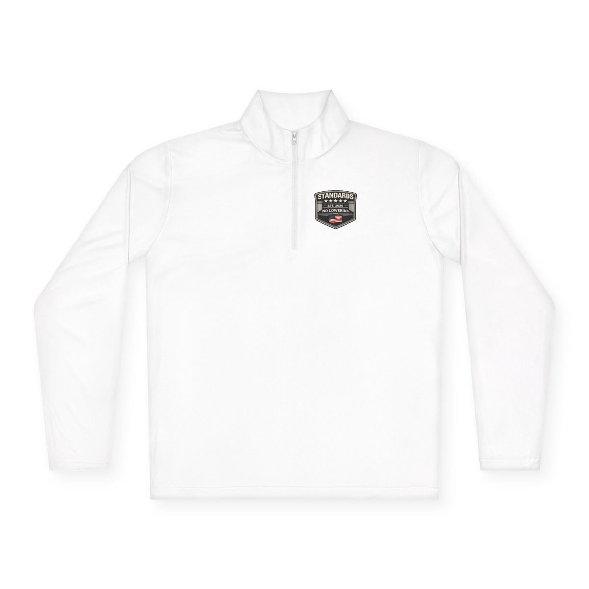 Standards "No Lowering" Quarter-Zip Pullover — Left Chest Badge